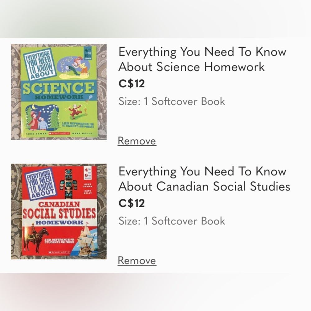 Custom Homework Book Lot: Science & Social Studies